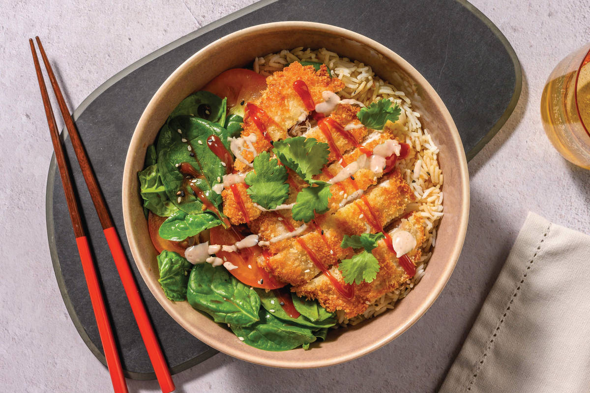 BBQ Tonkatsu Pork Bento Bowl