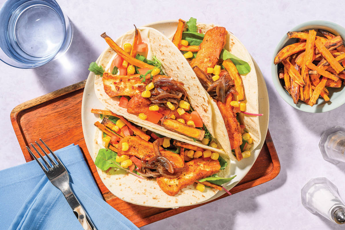 Easy Loaded All-American Haloumi Tacos
