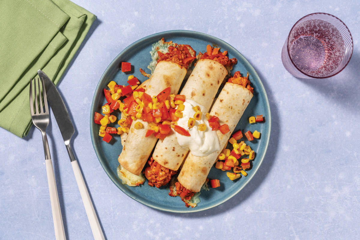 BBQ Beef & Cheddar Tortilla Roll-Ups