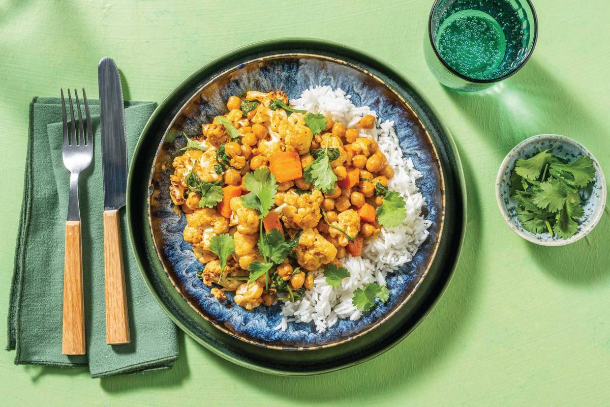 Mumbai Chickpea, Beef Strips & Cauliflower Curry