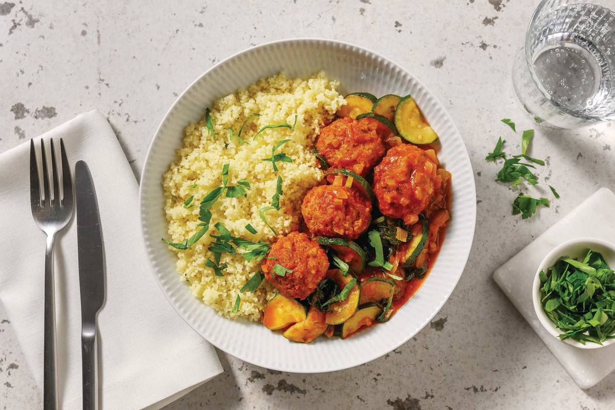 HelloHero: Double Saucy Spanish-Style Pork Meatballs