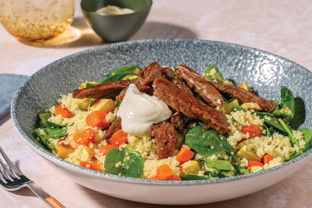 Double Glazed Chermoula Beef & Veggie Couscous