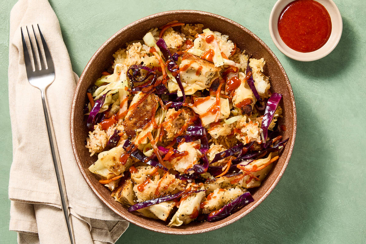 Sesame Ginger Chicken Gyoza Fried Rice