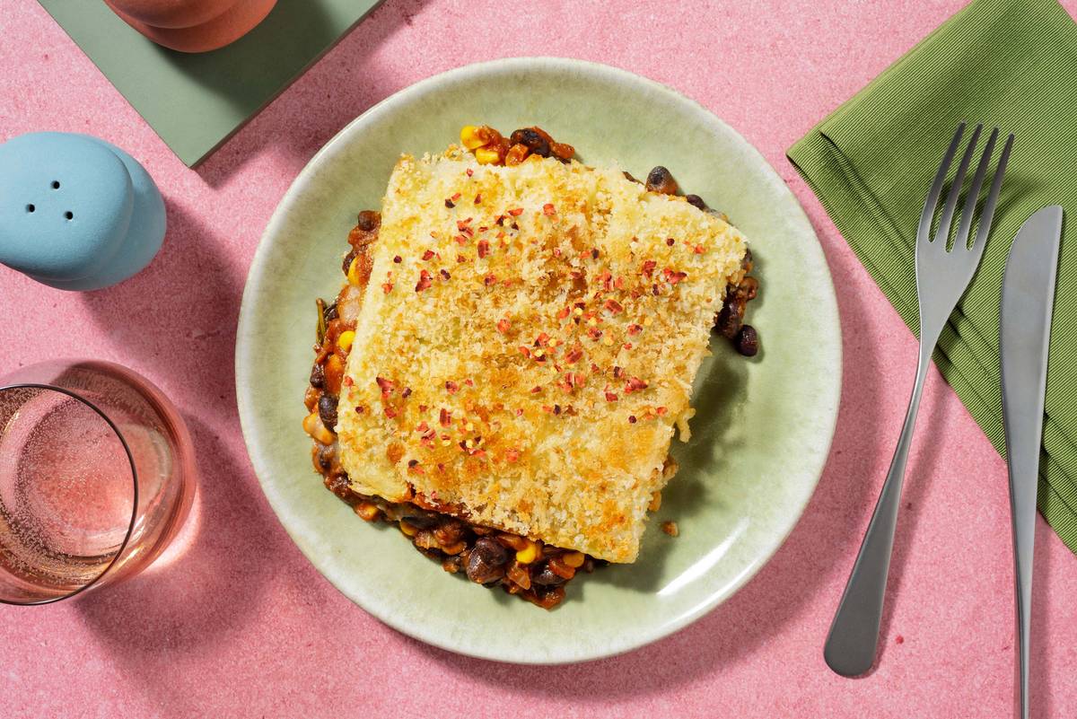 Mexican Bean & Veggie-Loaded Pie