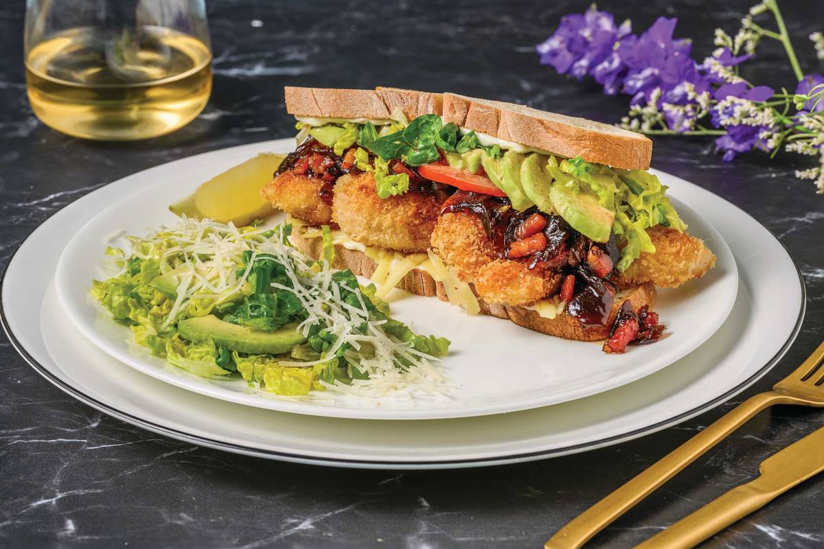 Crumbed Chicken & Bacon Jam Sambo