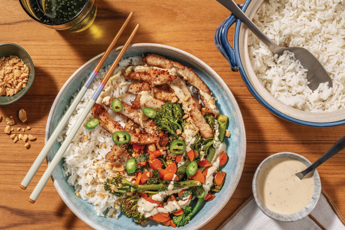 Asian-Spiced Chicken & Honey-Soy Veggies