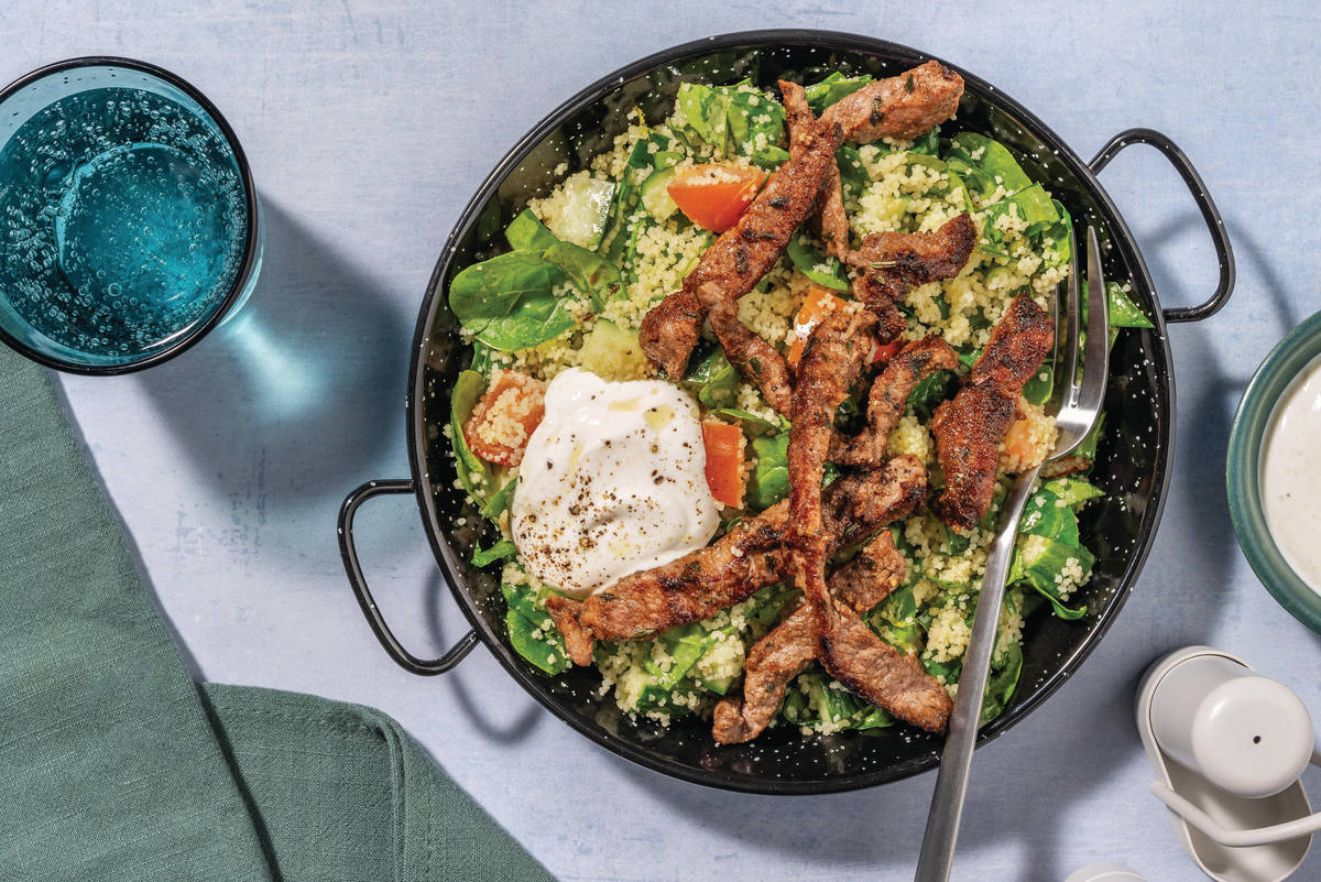 Greek-Style Chicken & Veggie-Loaded Couscous
