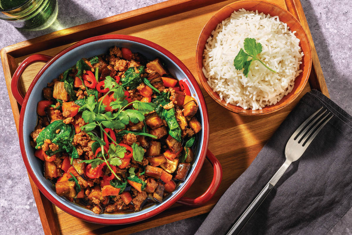 Double Teriyaki Pork & Eggplant Stir Fry