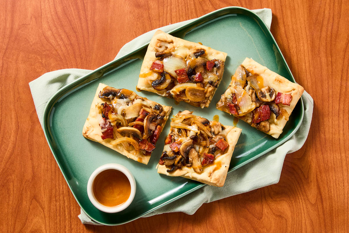Crispy Bacon & Mushroom Flatbreads