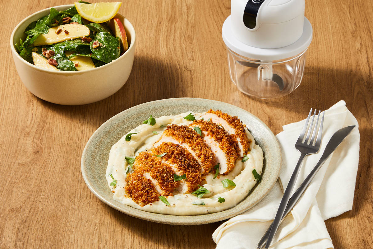 Crispy Chicken & Parsnip Potato Purée