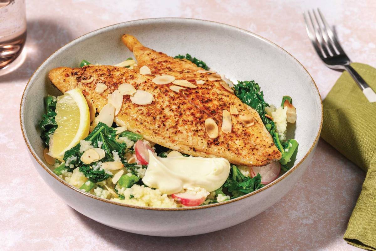 Chermoula-Spiced Dory & Veggie Couscous
