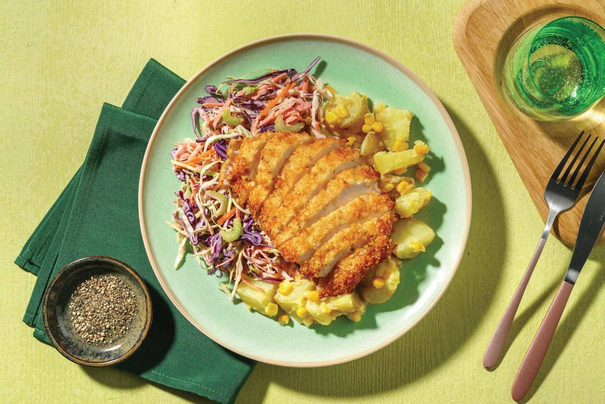 Double Tex-Mex Crumbed Chicken & Celery Slaw