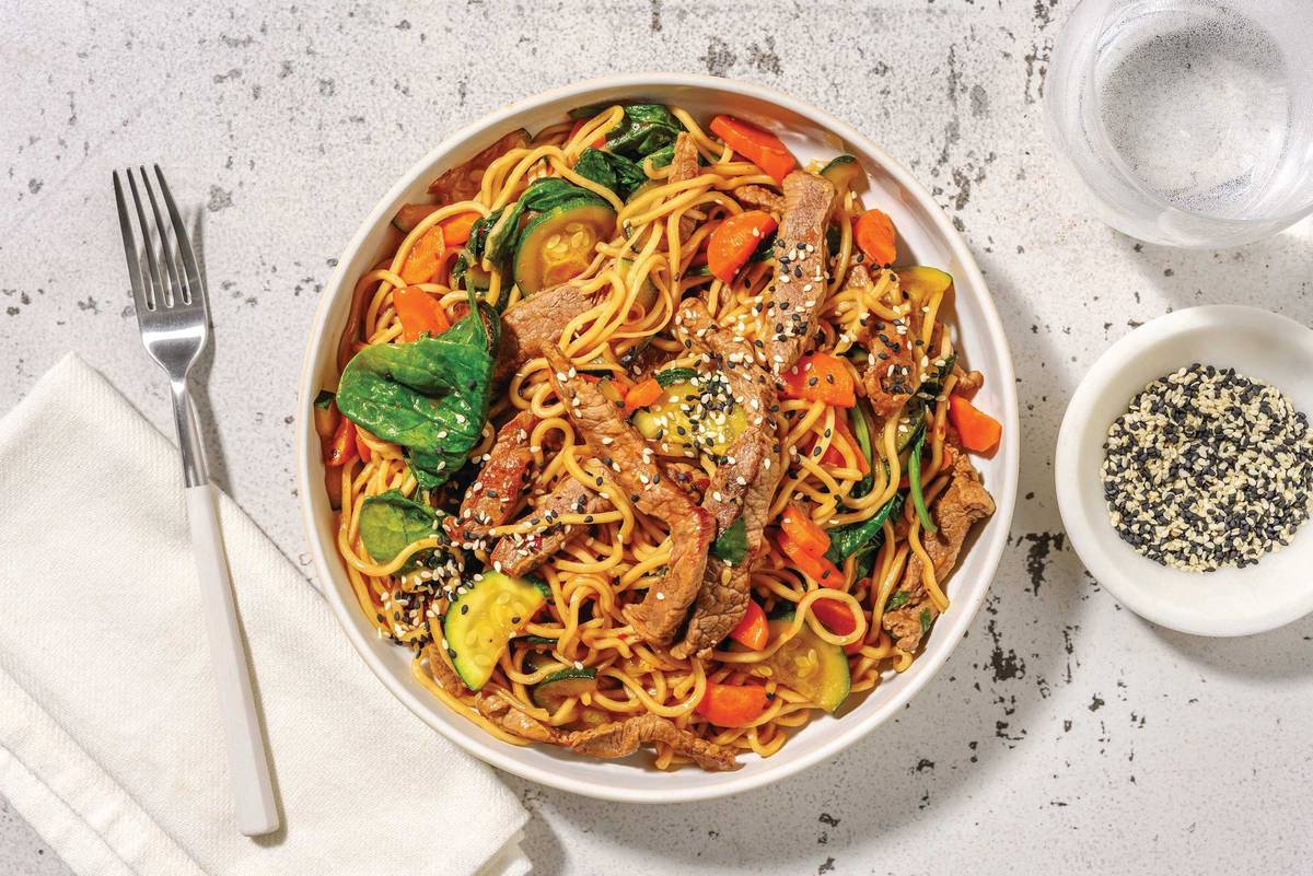 Sweet Chilli Beef Noodle Stir-Fry
