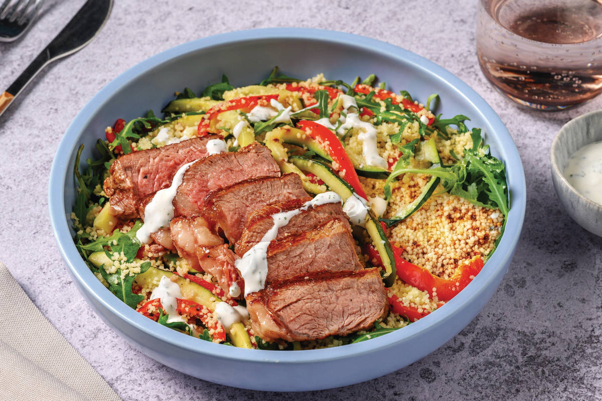 Sizzling Beef Rump & Veggie Couscous