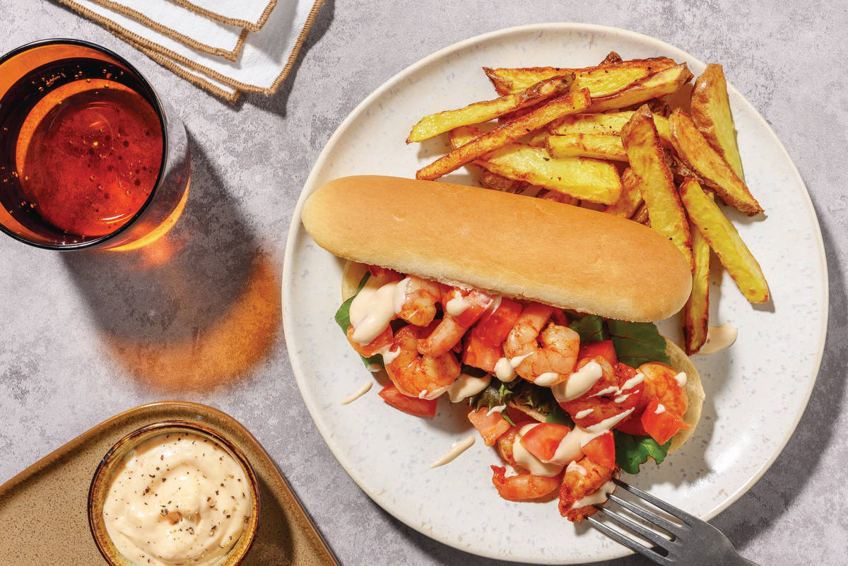 Double American-Style Prawn Po' Boy