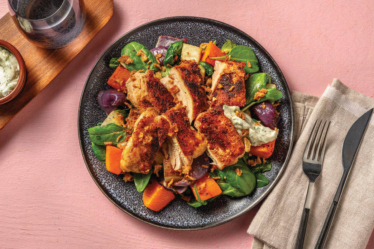 HelloHero: Kiwi Salmon & Pumpkin Toss