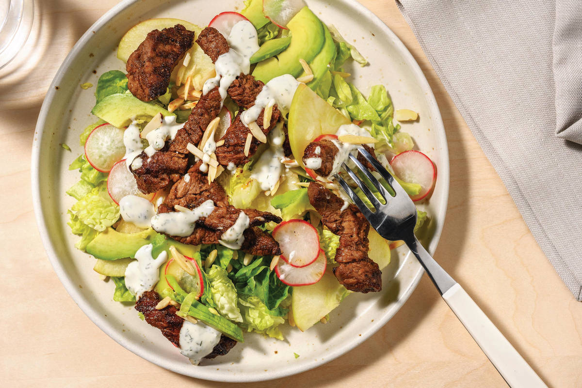 Honey-Glazed Beef & Avocado Salad