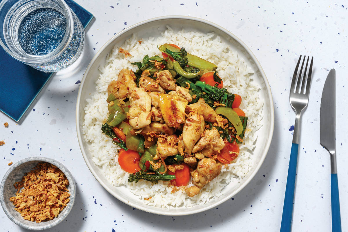 Sweet Soy Chicken & Garlic Rice