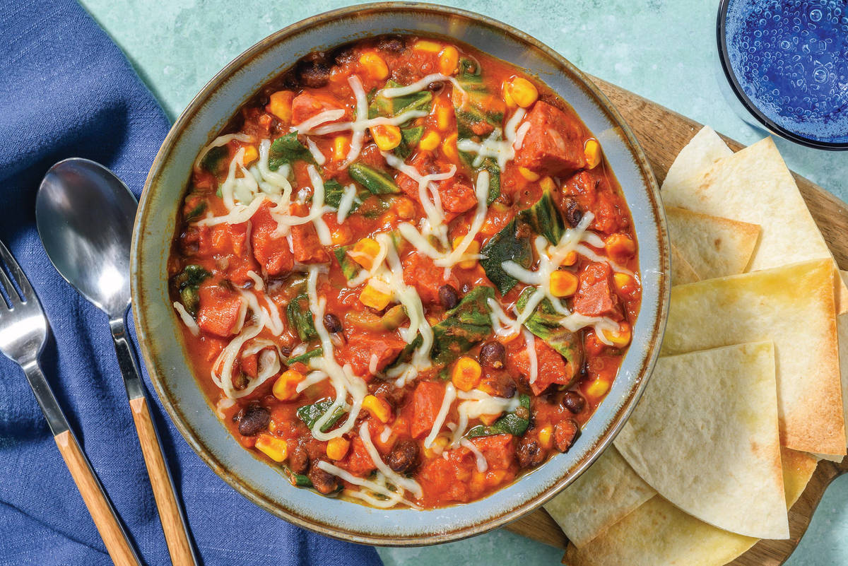 Double Express Tex-Mex Chorizo & Bean Stew