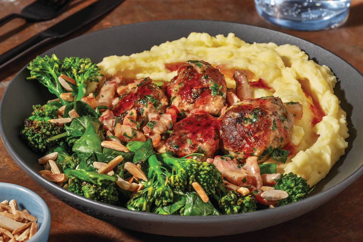 Swedish Pork Meatballs & Bacon Sauce