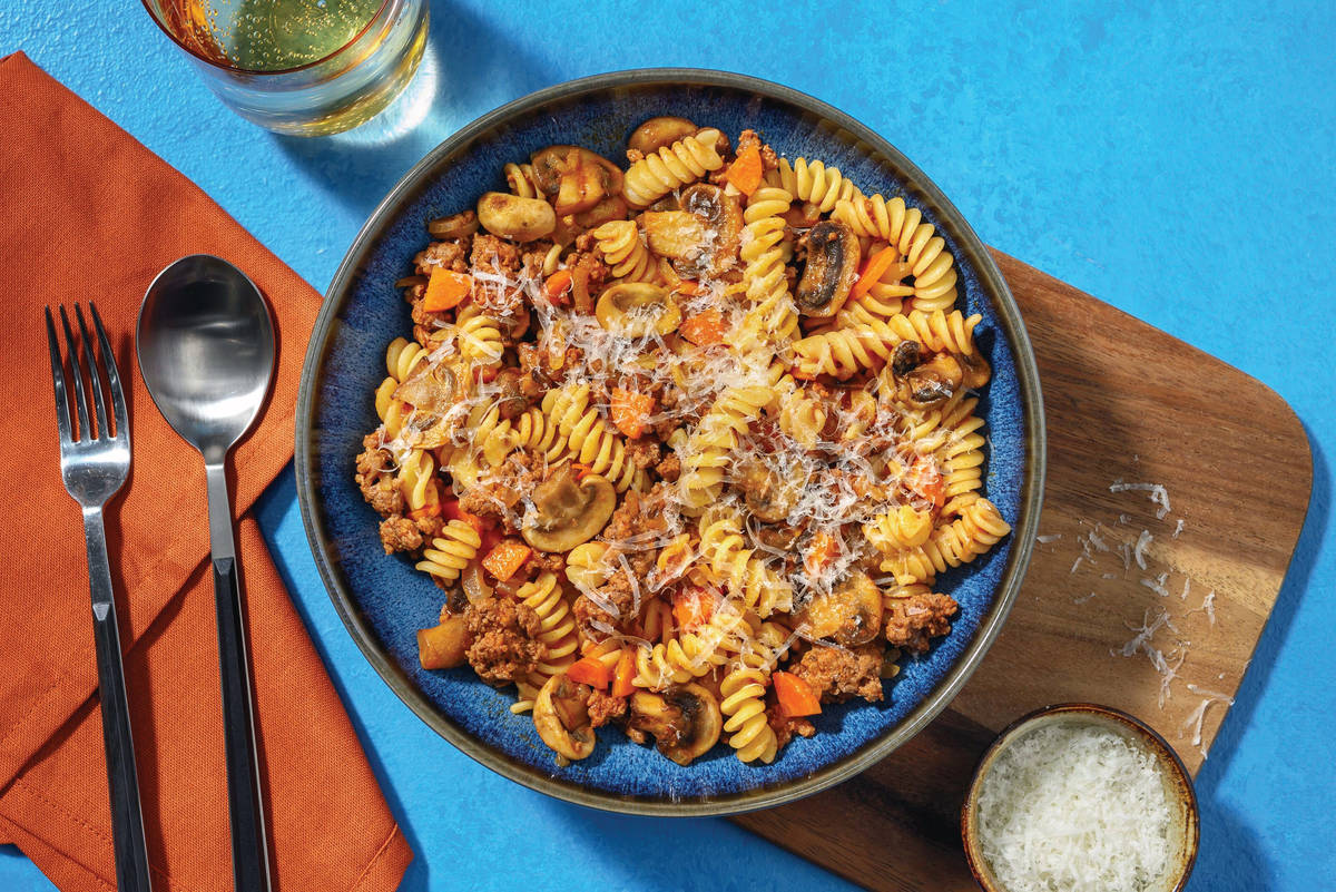 One-Pot Garlic & Lamb Pasta