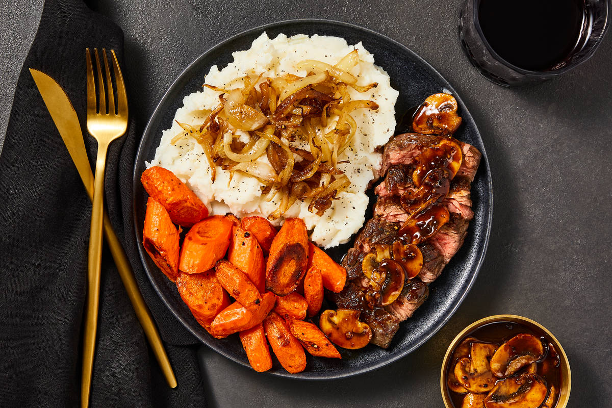 Steak “Diane” with Dijon-Mushroom Sauce