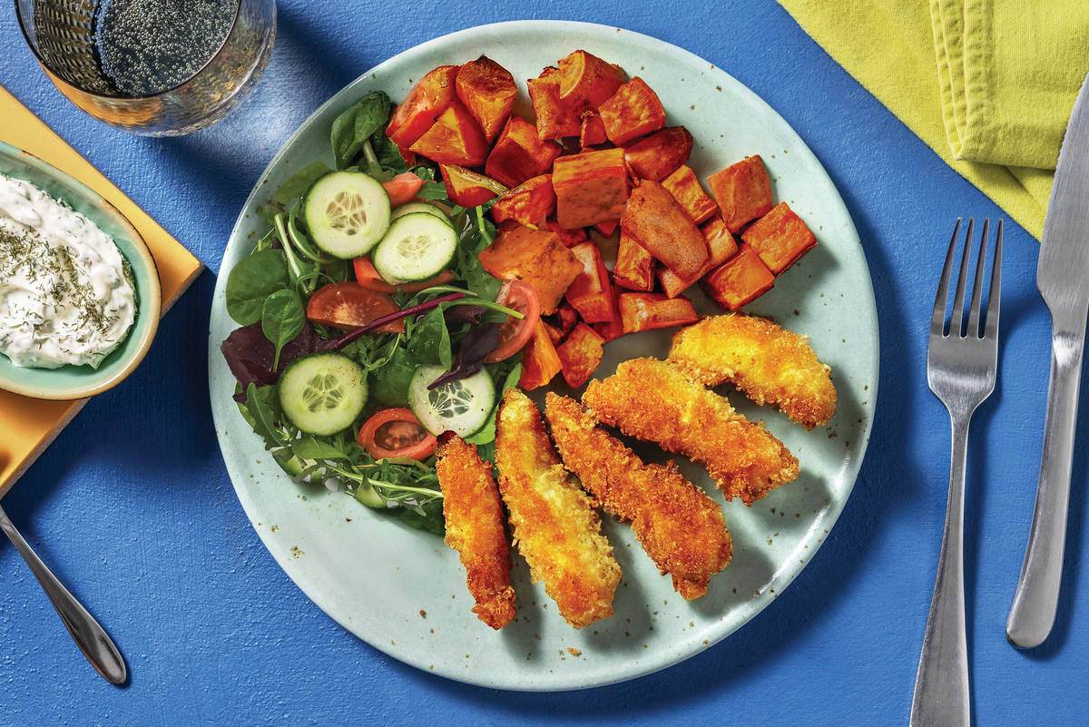 Double Chicken Fingers & Sweet Potato Bites