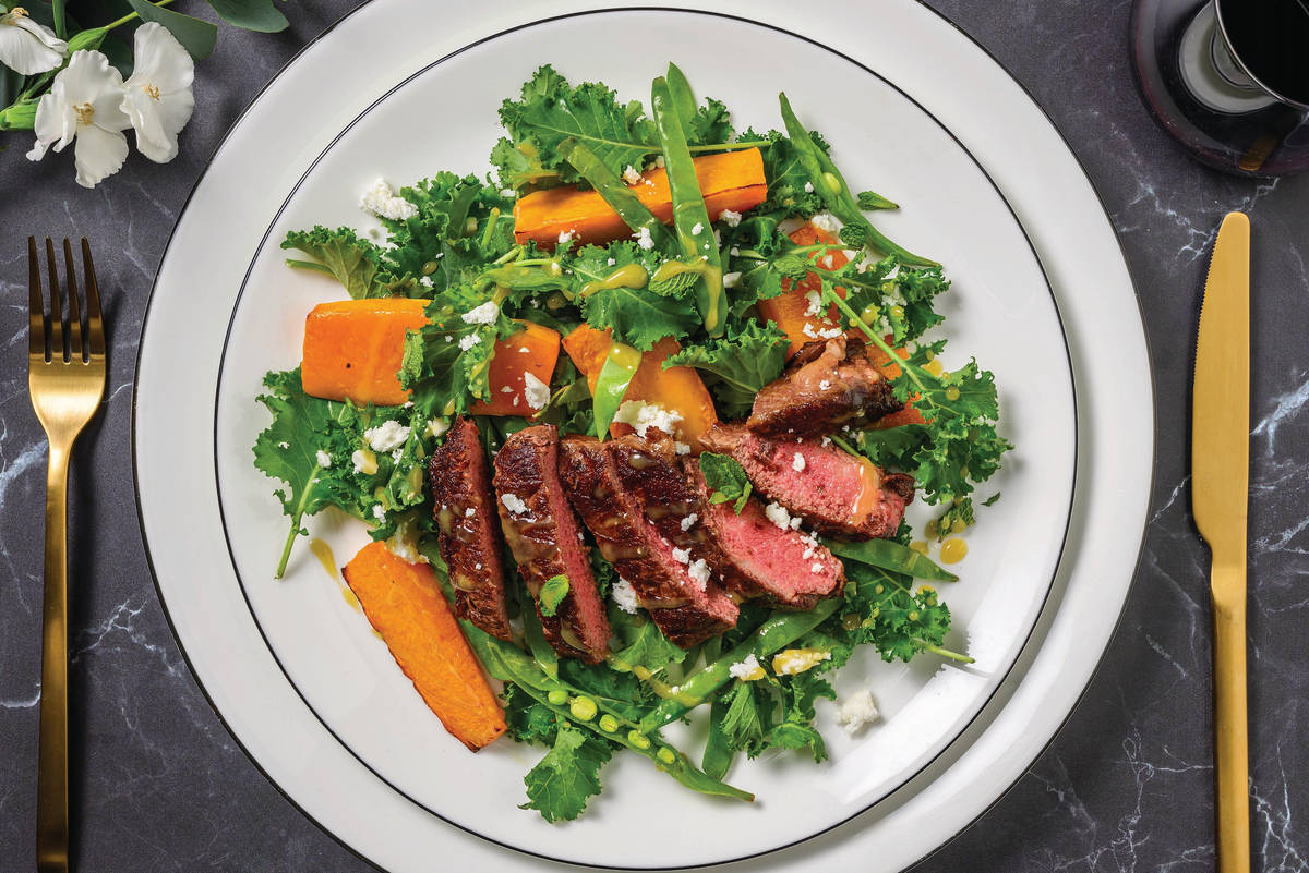 Seared Venison & Roast Pumpkin Salad