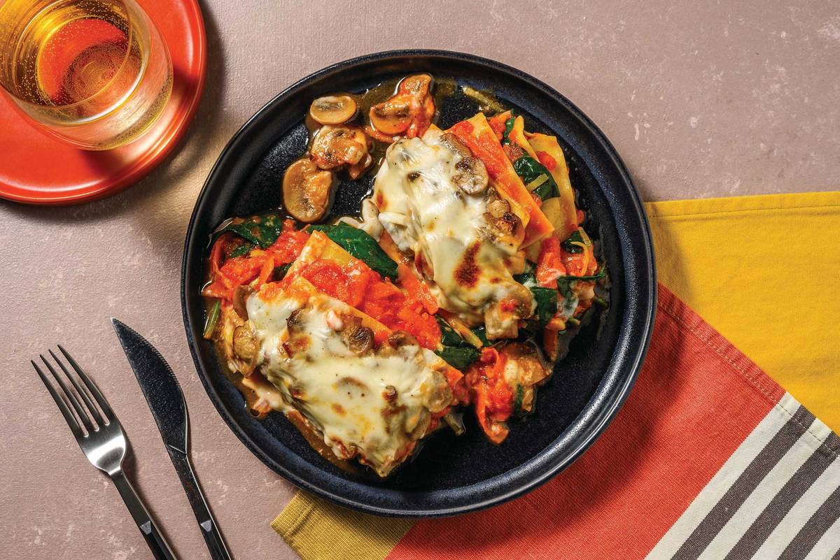 Hearty Mushroom, Beef & Leek Lasagne