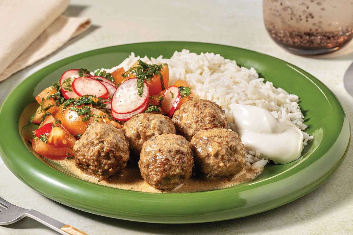 Indian Pork Meatballs & Coconut Sauce