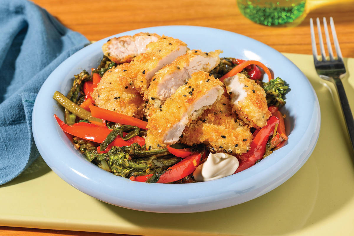 Sesame Crumbed Pork Schnitzel