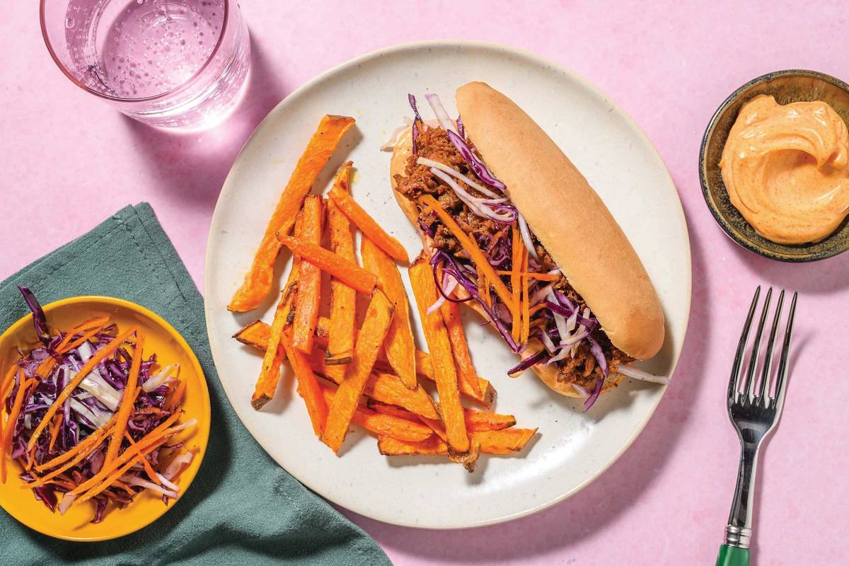 Tex-Mex Plant-Based Mince & Slaw Subs