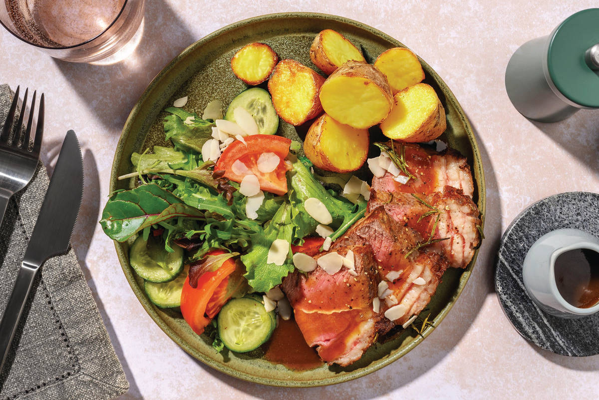 Rosemary Roast Lamb & Fetta Chat Potatoes
