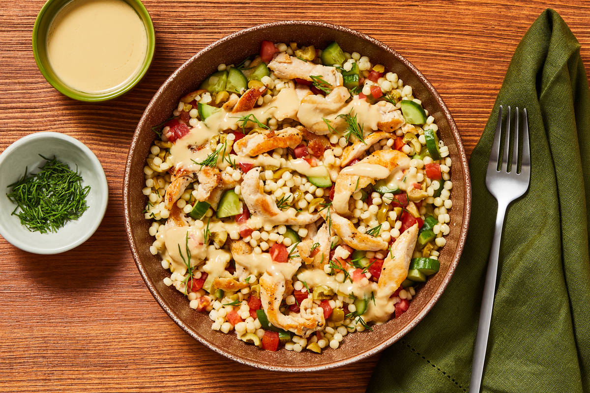 Dilly Chicken & Olive Couscous Bowls