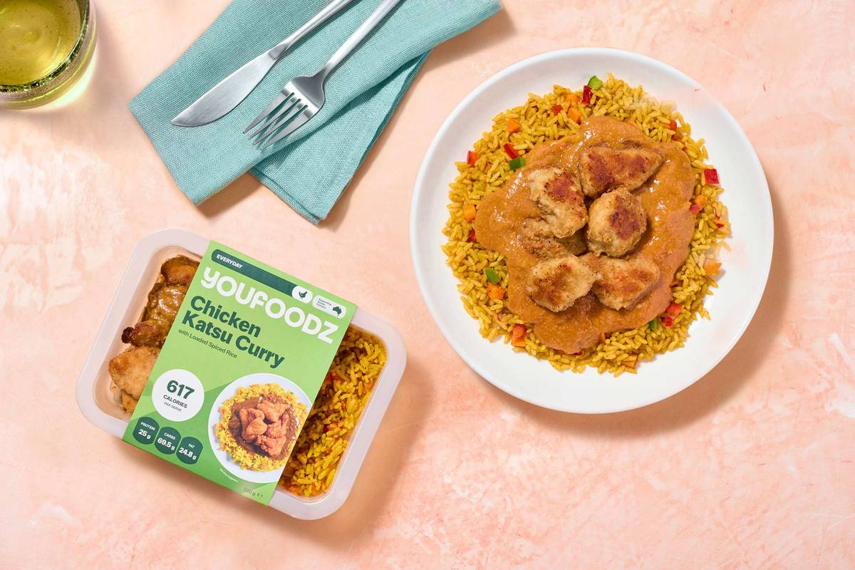 Chicken Katsu Curry with Loaded Spiced Rice