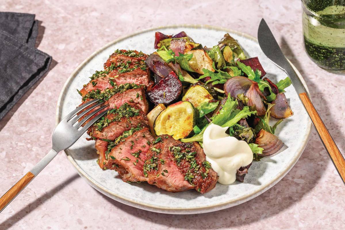 Herby Lamb & Roast Veg Salad