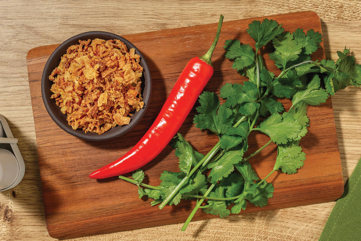 Crispy Shallots, Coriander & Fresh Chilli