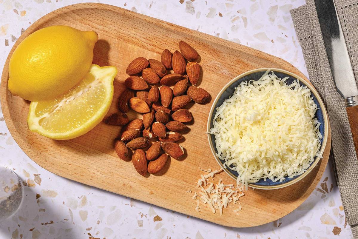 Lemon, Roasted Almonds & Grated Parmesan Cheese