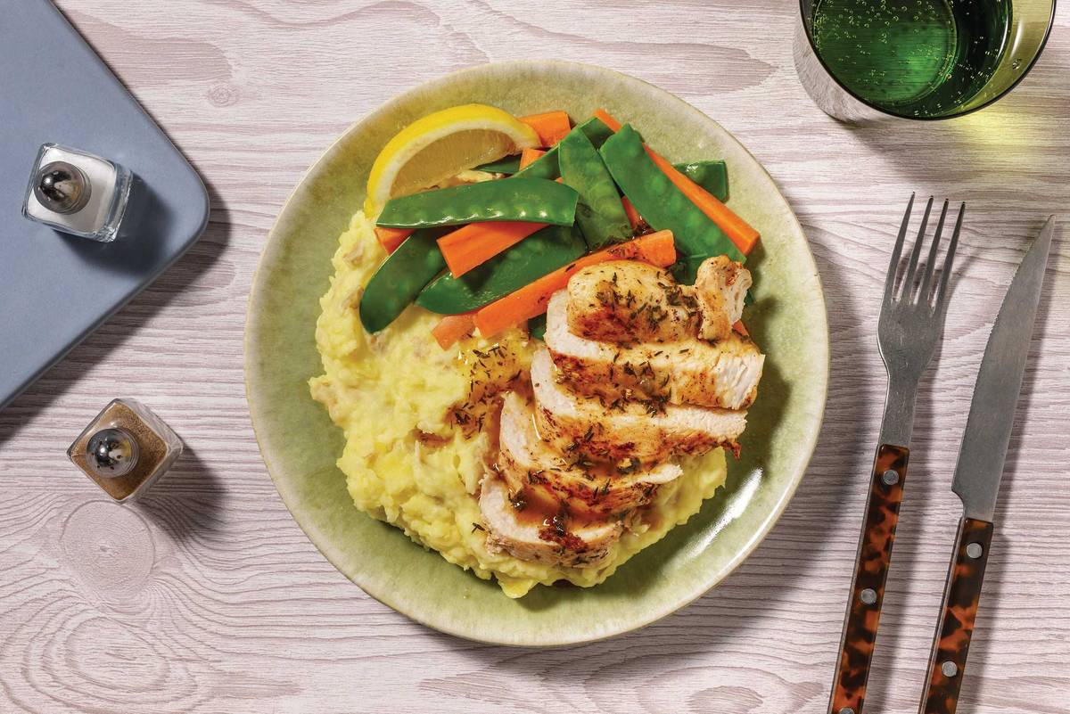 Double Seared Chicken & Herby Brown Butter Sauce