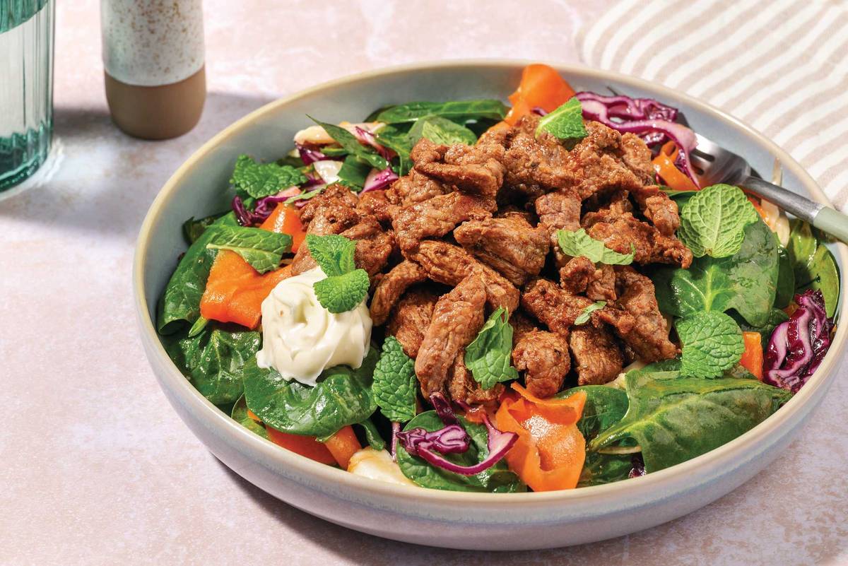 Mumbai Beef & Carrot Ribbon Slaw