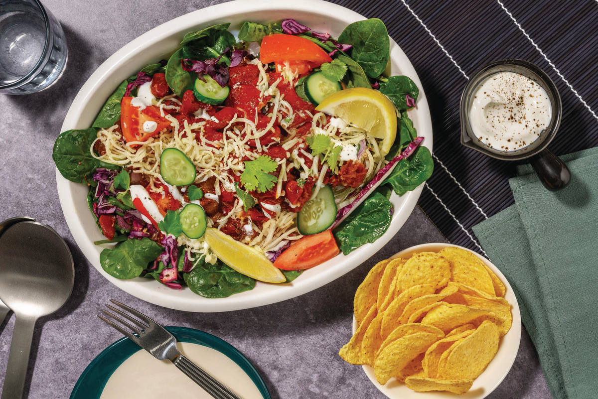 Loaded Mexican Beef, Bean & Veggie Bowl