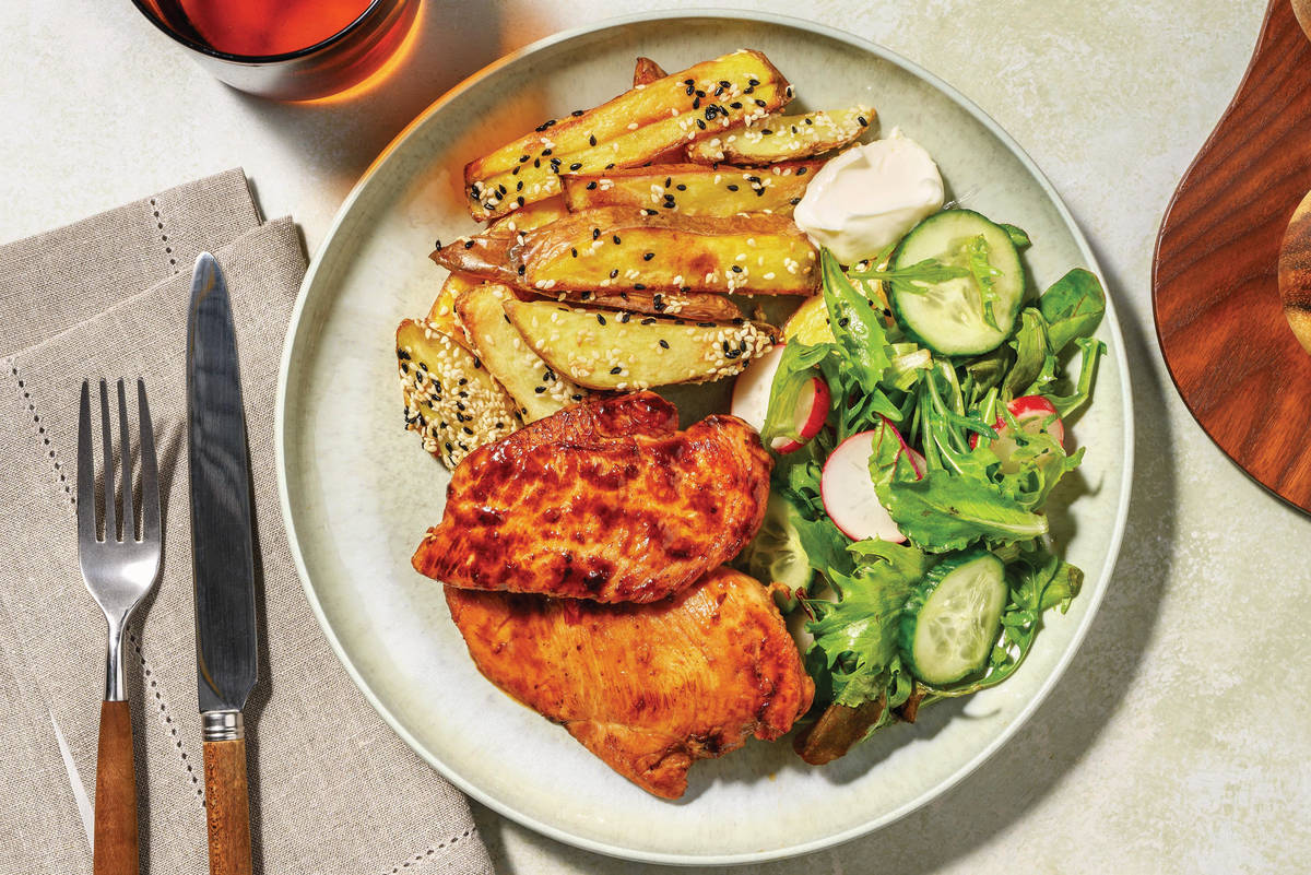 Double Sweet-Soy Chicken & Sesame Fries
