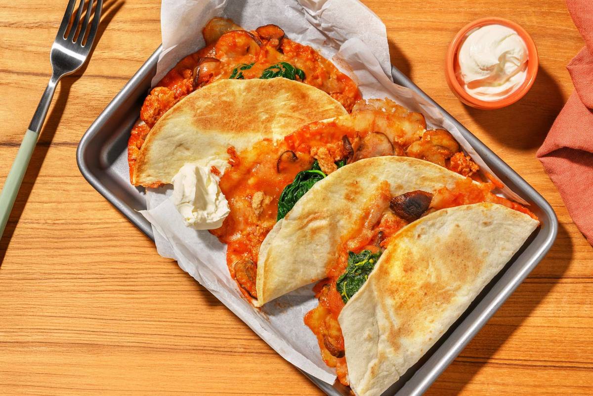 Tex-Mex Pork Quesadillas