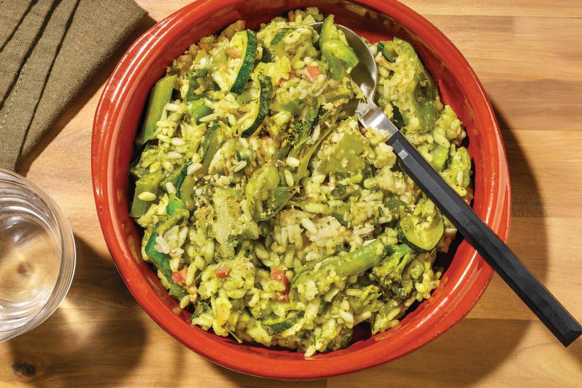 Plant-Based Mince & Zucchini Risotto