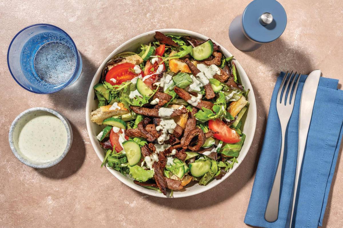 Easy Double Tuscan-Style Beef & Panzanella Salad