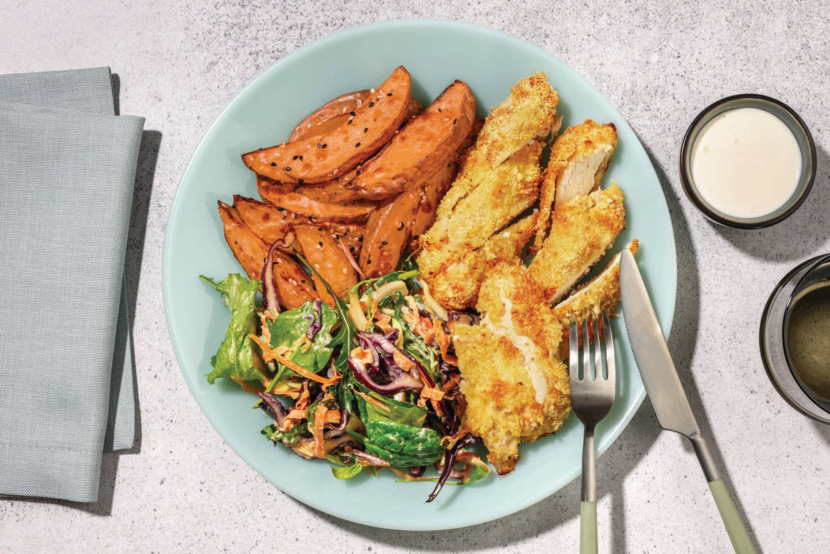 Asian-Style Crumbed Tofu & Slaw