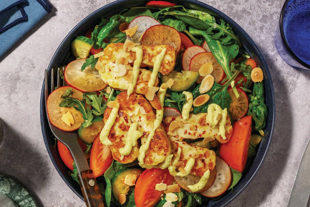Double Chilli-Butter Halloumi & Garden Salad