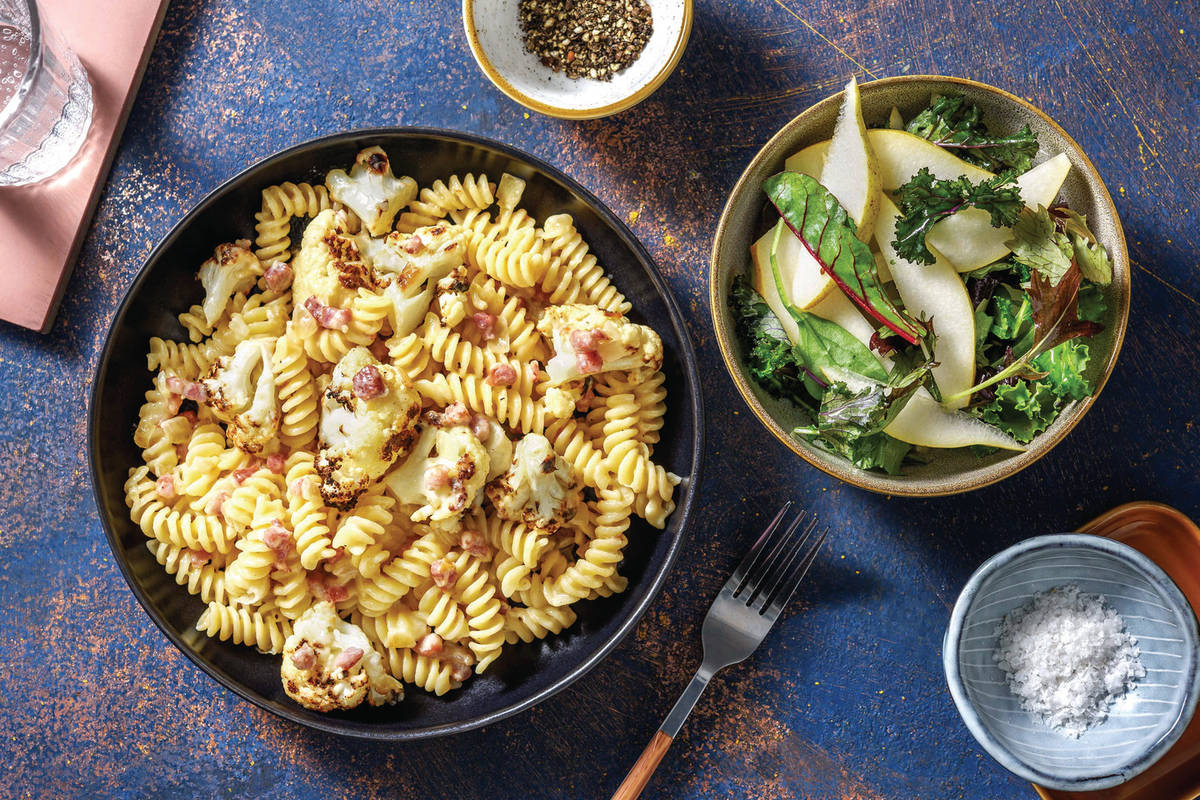Creamy Double Bacon & Cauliflower Pasta