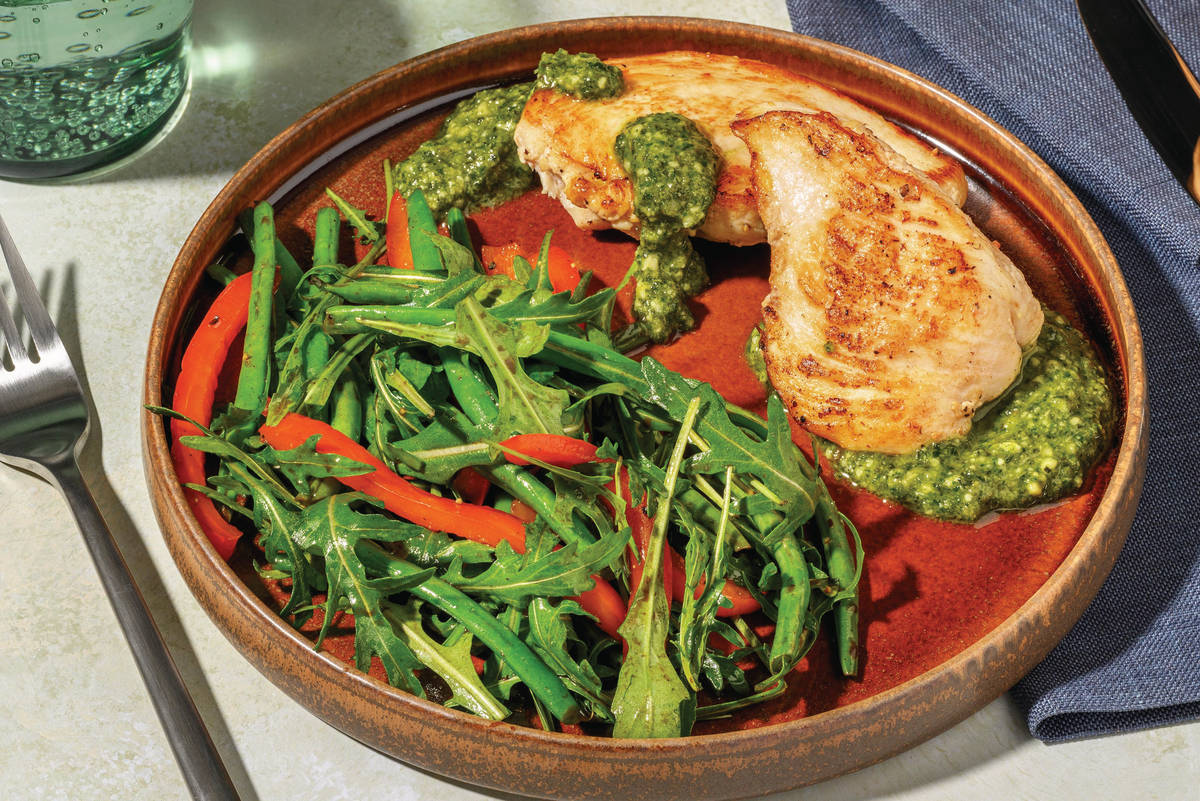 Seared Fish & Basil Pesto