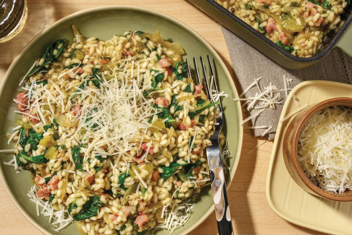 Basil Pesto & Plant-Based Mince Risotto